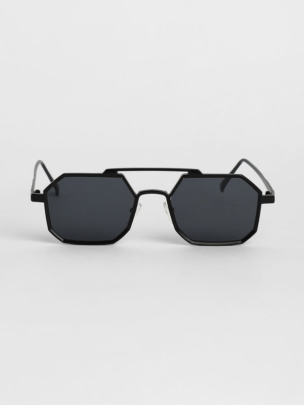 Men's Retro Aviator Sunglasses - Black - Shop authentic Indian Men's Fashion by French Accent