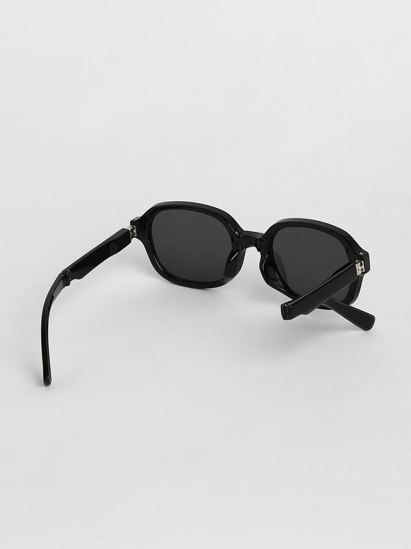 Men Foldable Rectangular Sunglasses - Black - Shop authentic Indian Men's Fashion by French Accent