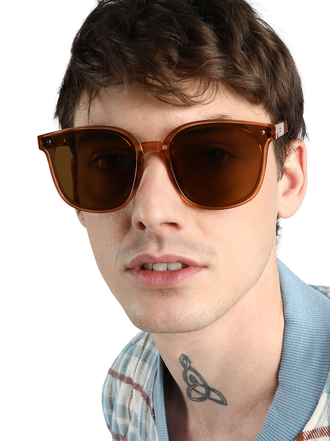 Men Foldable Wayfarer Sunglasses - Brown - Shop authentic Indian Men's Fashion by French Accent
