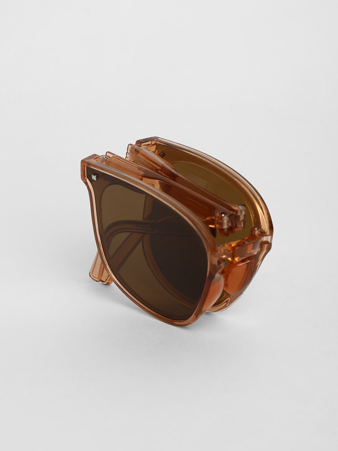 Men Foldable Wayfarer Sunglasses - Brown - Shop authentic Indian Men's Fashion by French Accent