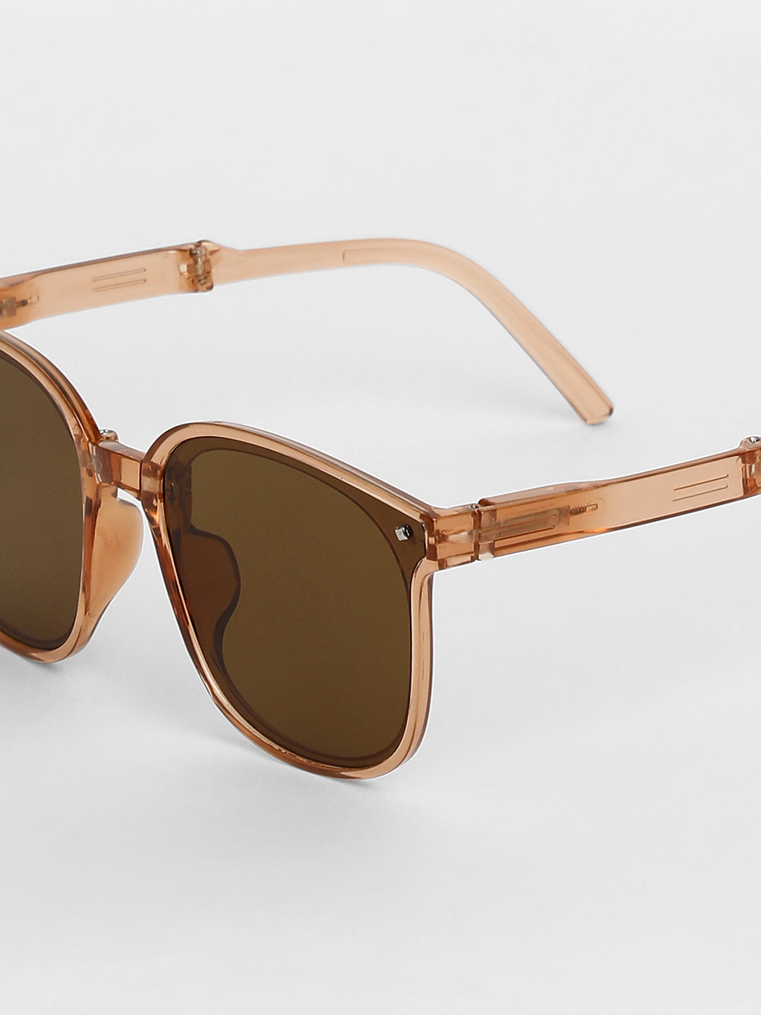 Men Foldable Wayfarer Sunglasses - Brown - Shop authentic Indian Men's Fashion by French Accent