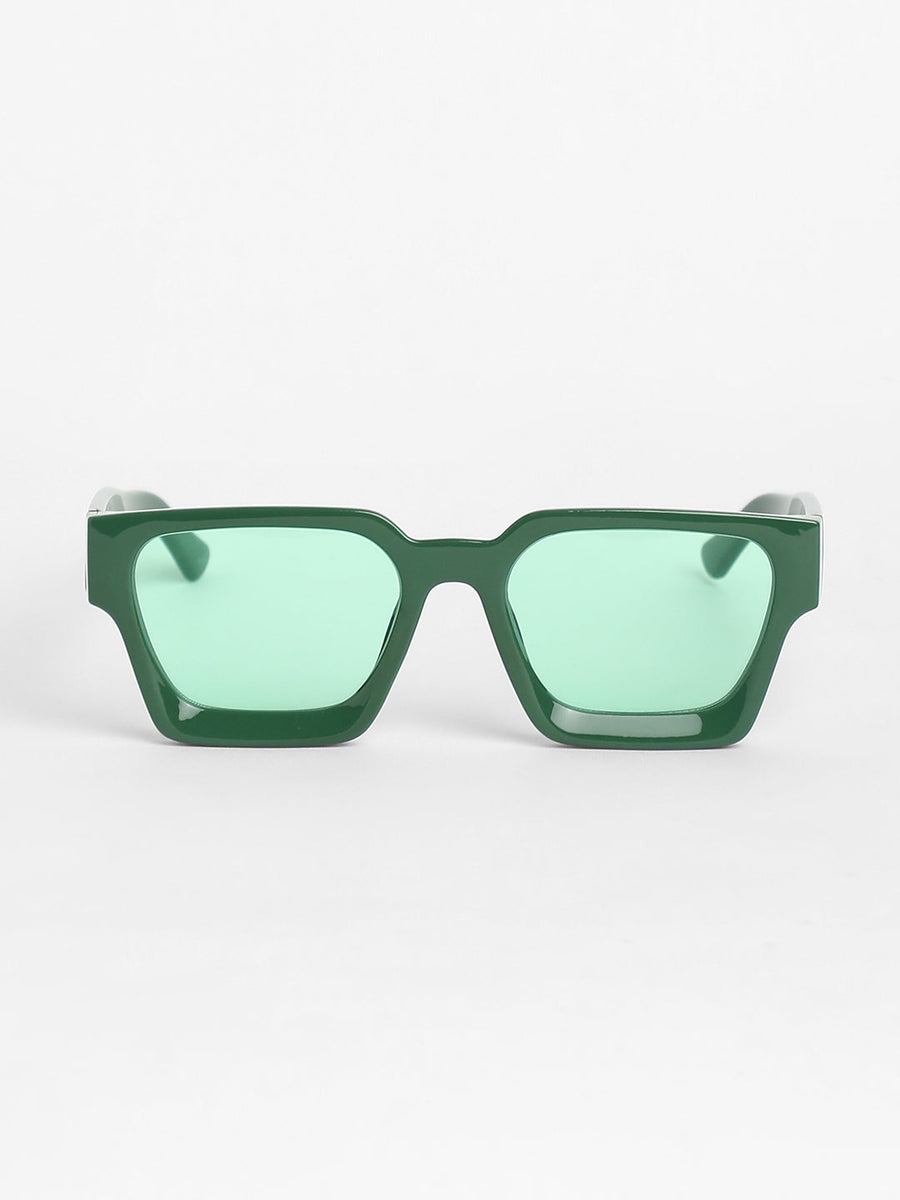Men Chunky Wayfarer Sunglasses - Green - Shop authentic Indian Men's Fashion by French Accent
