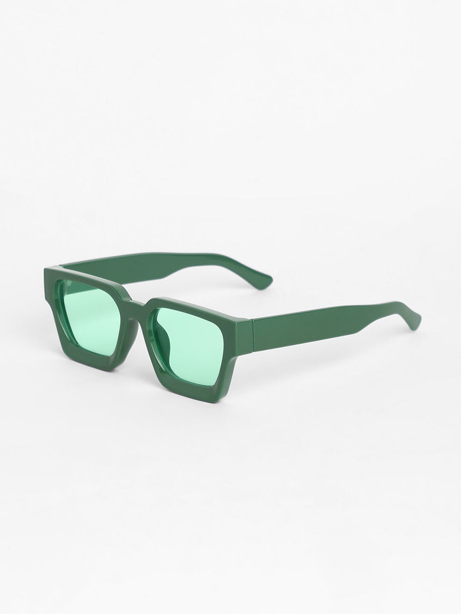 Men Chunky Wayfarer Sunglasses - Green - Shop authentic Indian Men's Fashion by French Accent