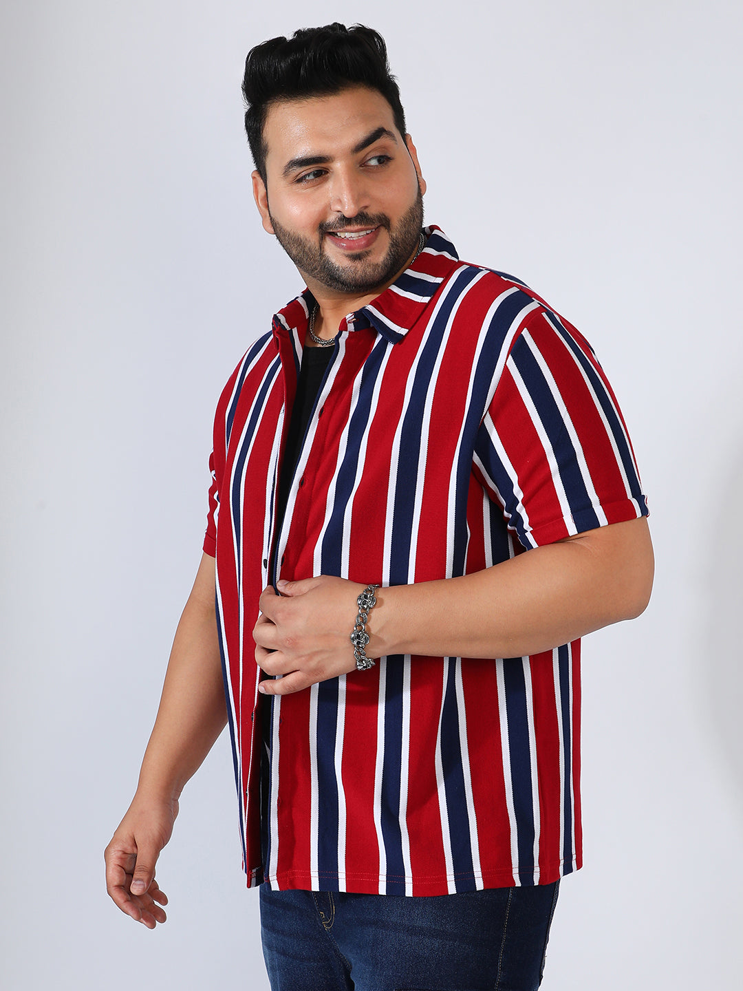 Club Striped Shirt - Shop authentic Indian Men's Fashion by Instafab Plus