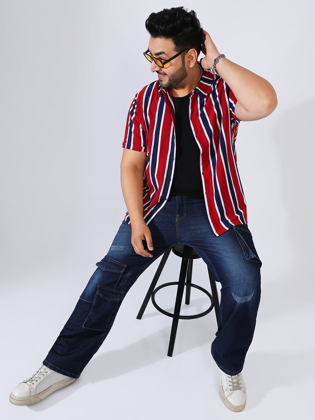 Club Striped Shirt - Shop authentic Indian Men's Fashion by Instafab Plus