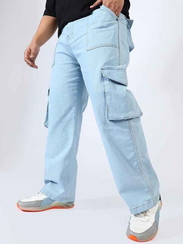 Utility Cargo Denim Jeans Instafab Plus - Shop authentic Indian Men's Fashion by Instafab Plus