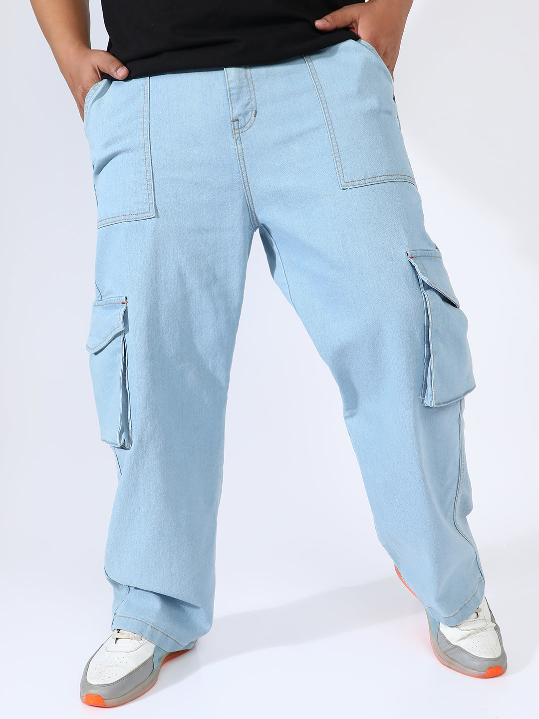 Utility Cargo Denim Jeans Instafab Plus - Shop authentic Indian Men's Fashion by Instafab Plus