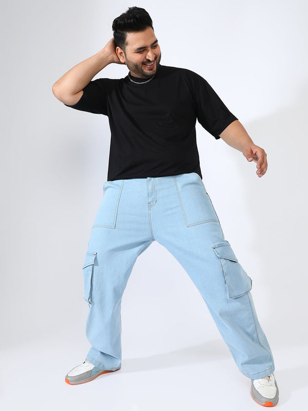 Utility Cargo Denim Jeans Instafab Plus - Shop authentic Indian Men's Fashion by Instafab Plus