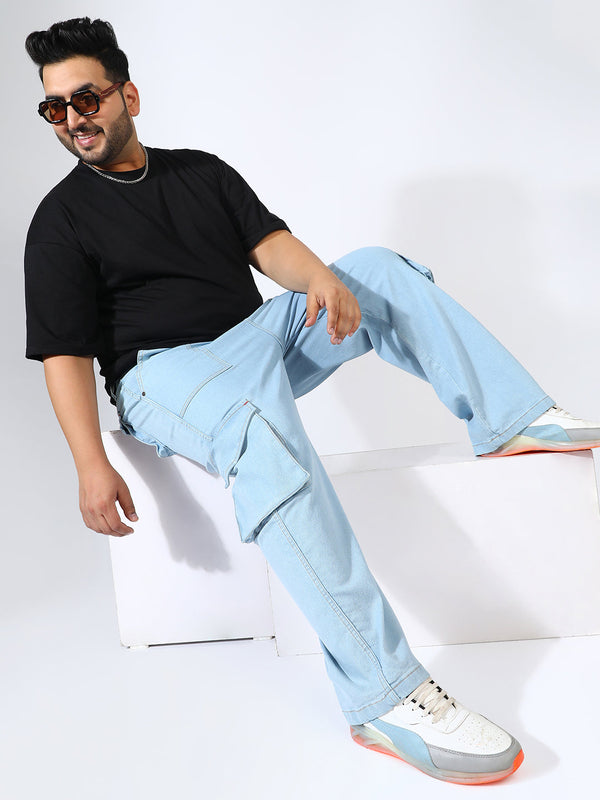Utility Cargo Denim Jeans Instafab Plus - Shop authentic Indian Men's Fashion by Instafab Plus