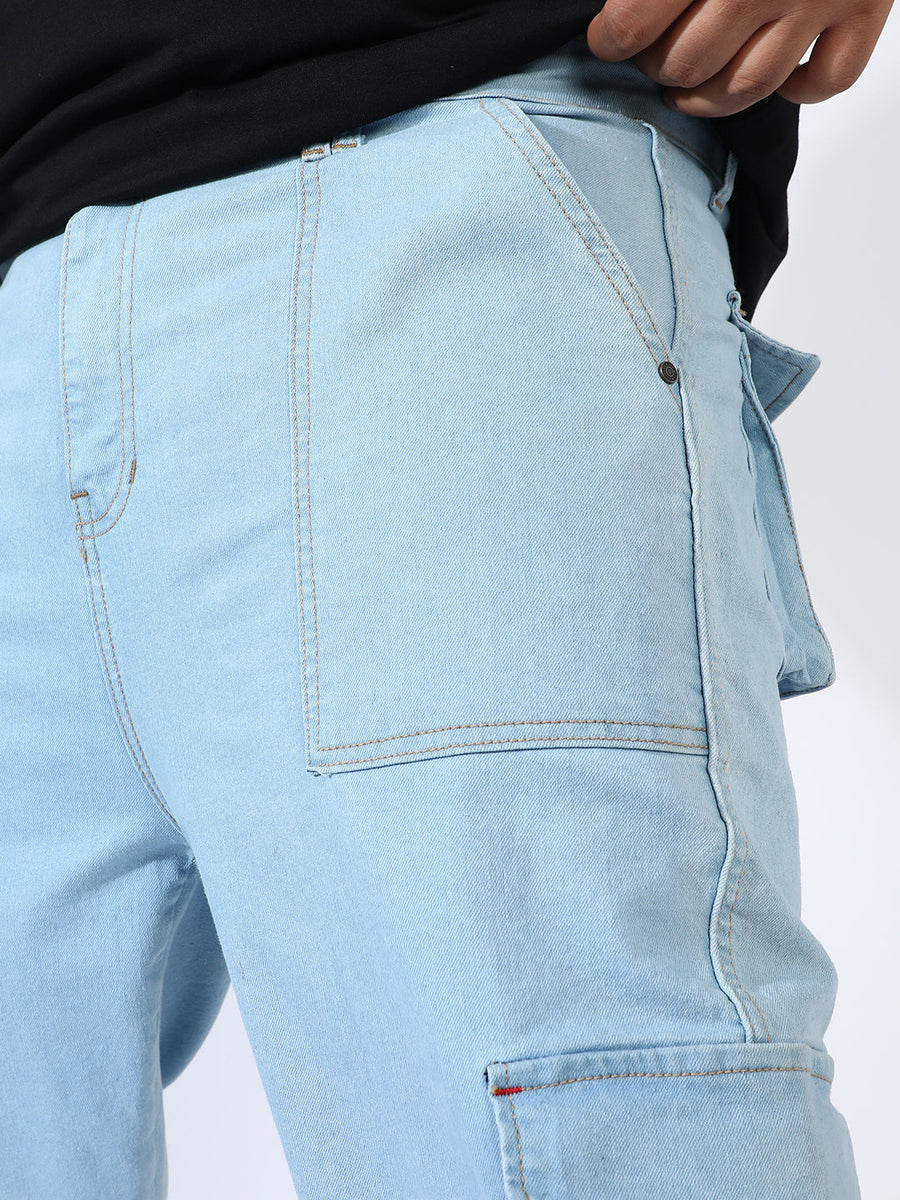 Utility Cargo Denim Jeans Instafab Plus - Shop authentic Indian Men's Fashion by Instafab Plus