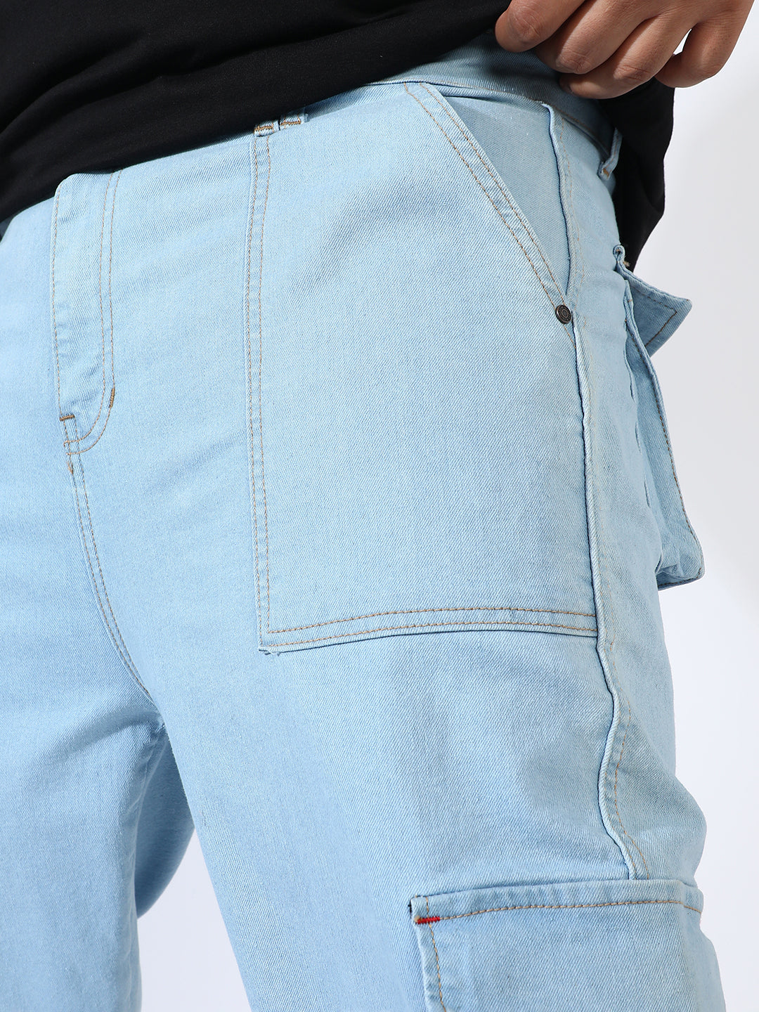 Utility Cargo Denim Jeans Instafab Plus - Shop authentic Indian Men's Fashion by Instafab Plus