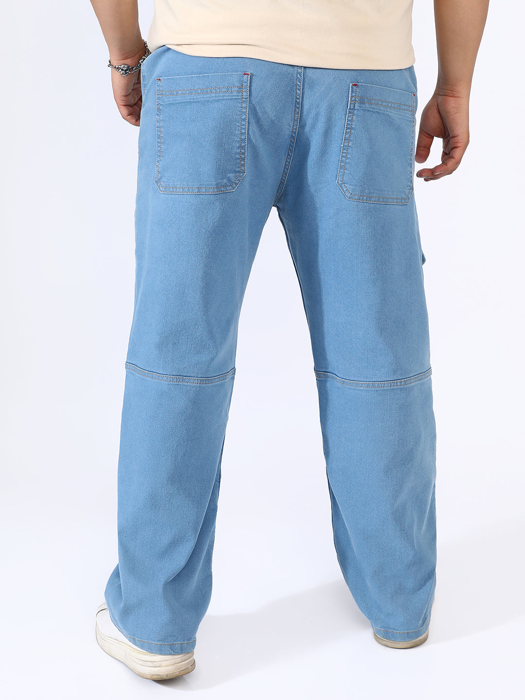 Panel Patch Pocket Denim Jeans Instafab Plus - Shop authentic Indian Men's Fashion by Instafab Plus