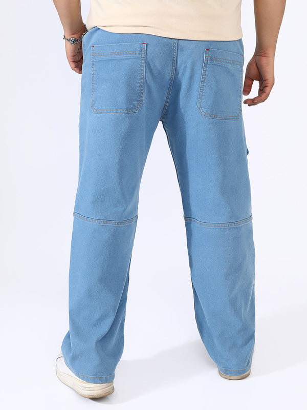 Panel Patch Pocket Denim Jeans Instafab Plus - Shop authentic Indian Men's Fashion by Instafab Plus