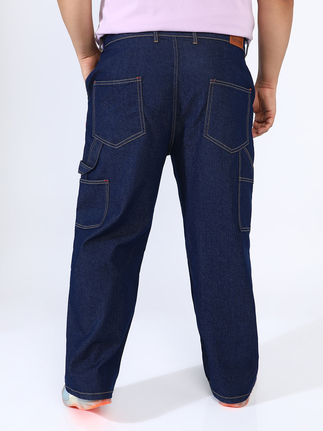 Paneled Patch Pocket Denim Jeans Instafab Plus - Shop authentic Indian Men's Fashion by Instafab Plus