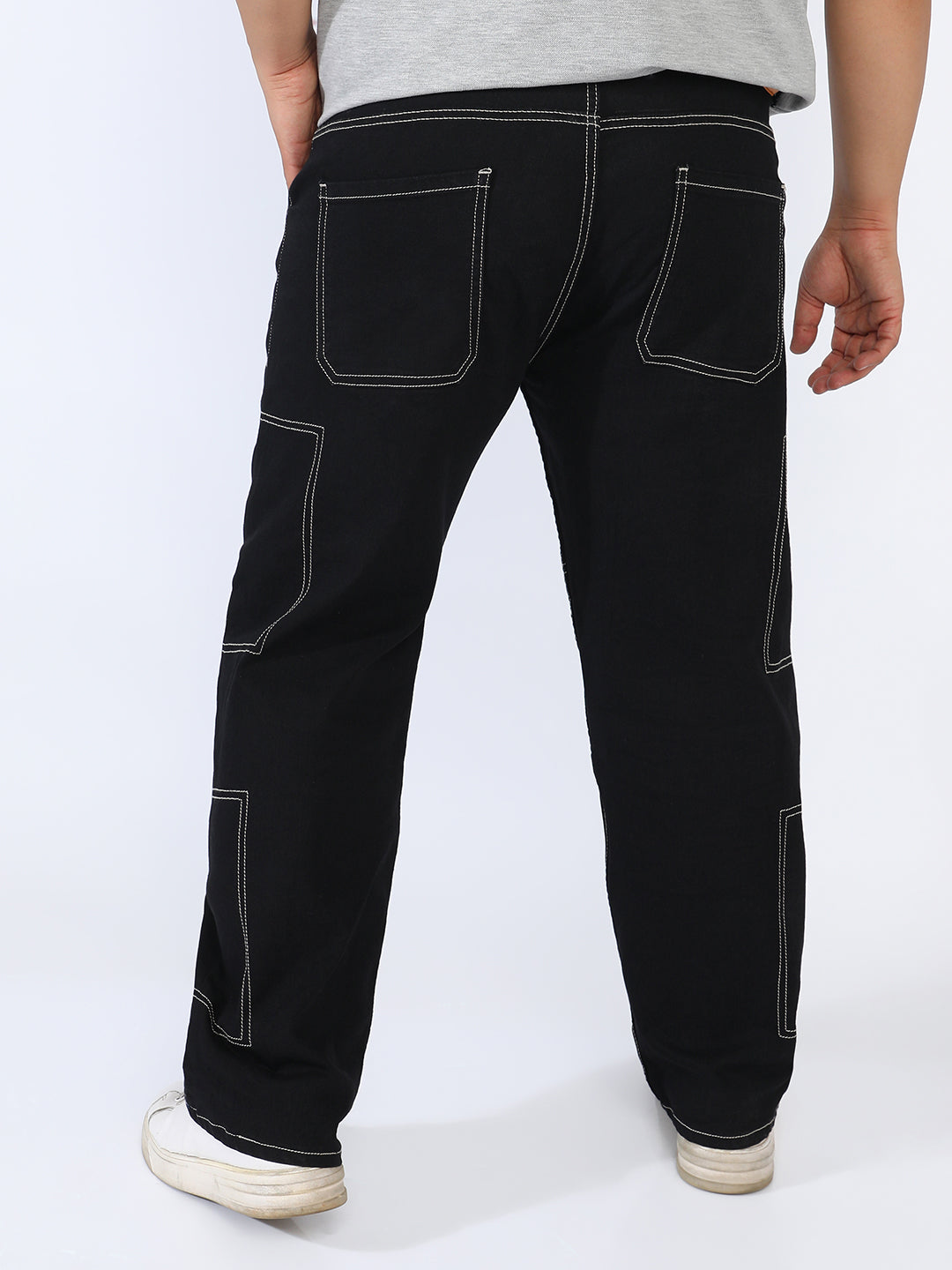 Contrast Stitched Denim Jeans - Shop authentic Indian Men's Fashion by Instafab Plus