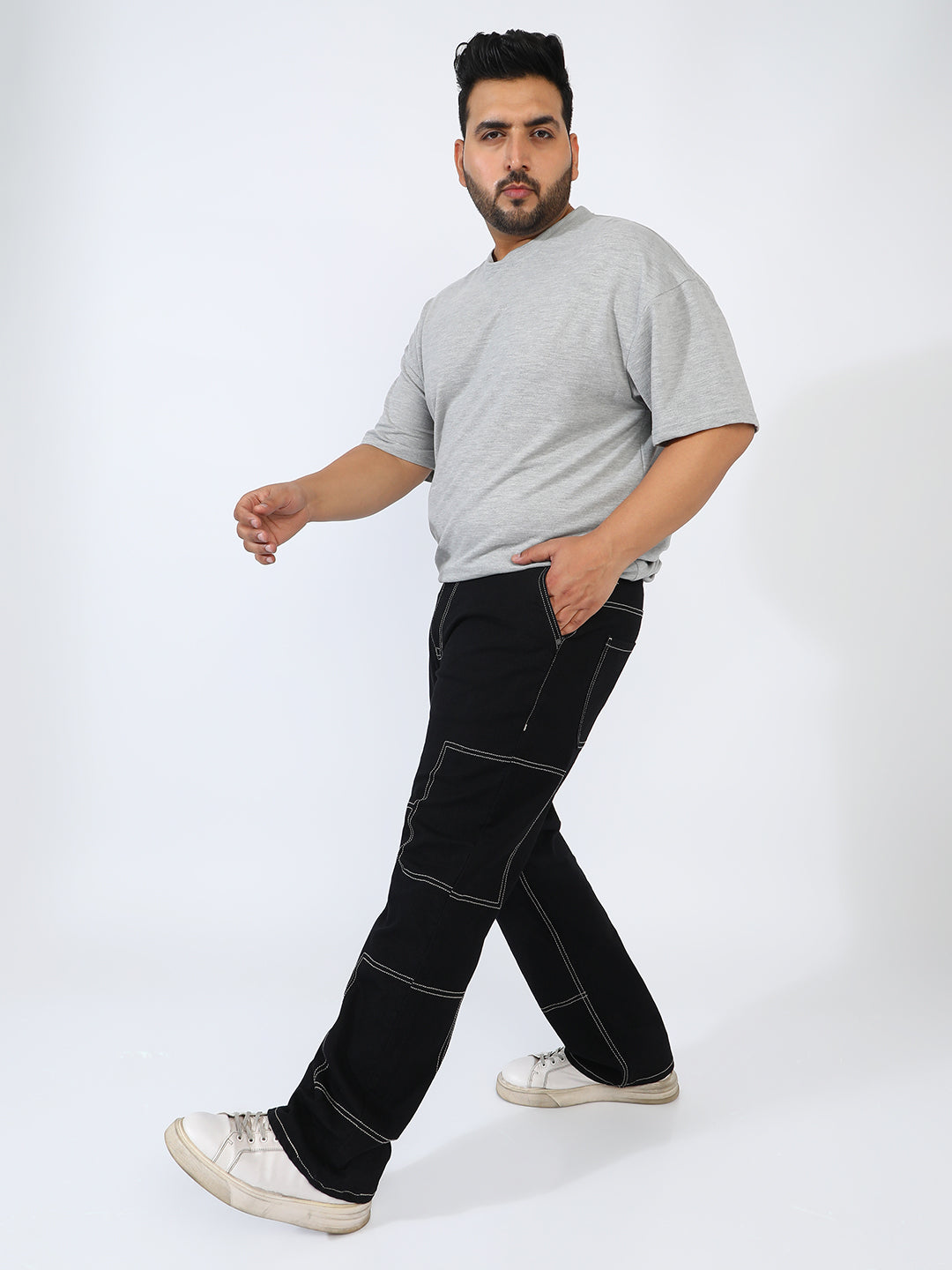 Contrast Stitched Denim Jeans - Shop authentic Indian Men's Fashion by Instafab Plus