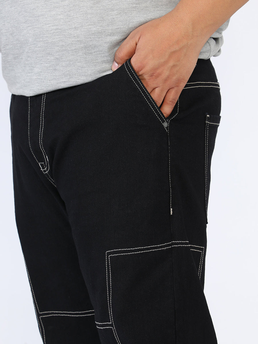 Contrast Stitched Denim Jeans - Shop authentic Indian Men's Fashion by Instafab Plus