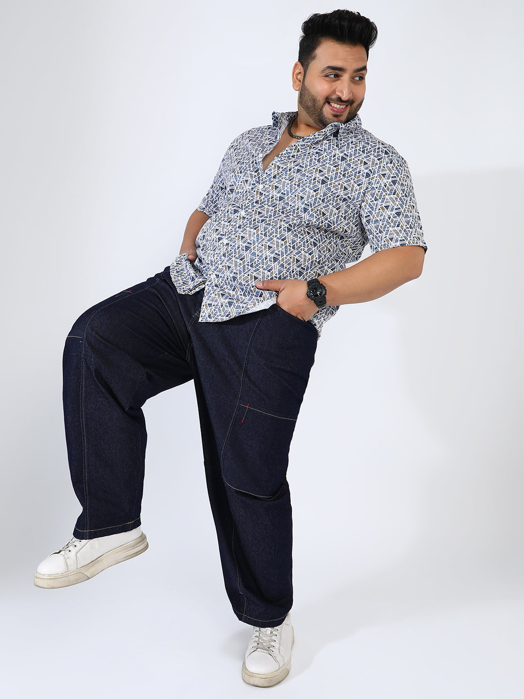 Geometric Shirt - Shop authentic Indian Men's Fashion by Instafab Plus