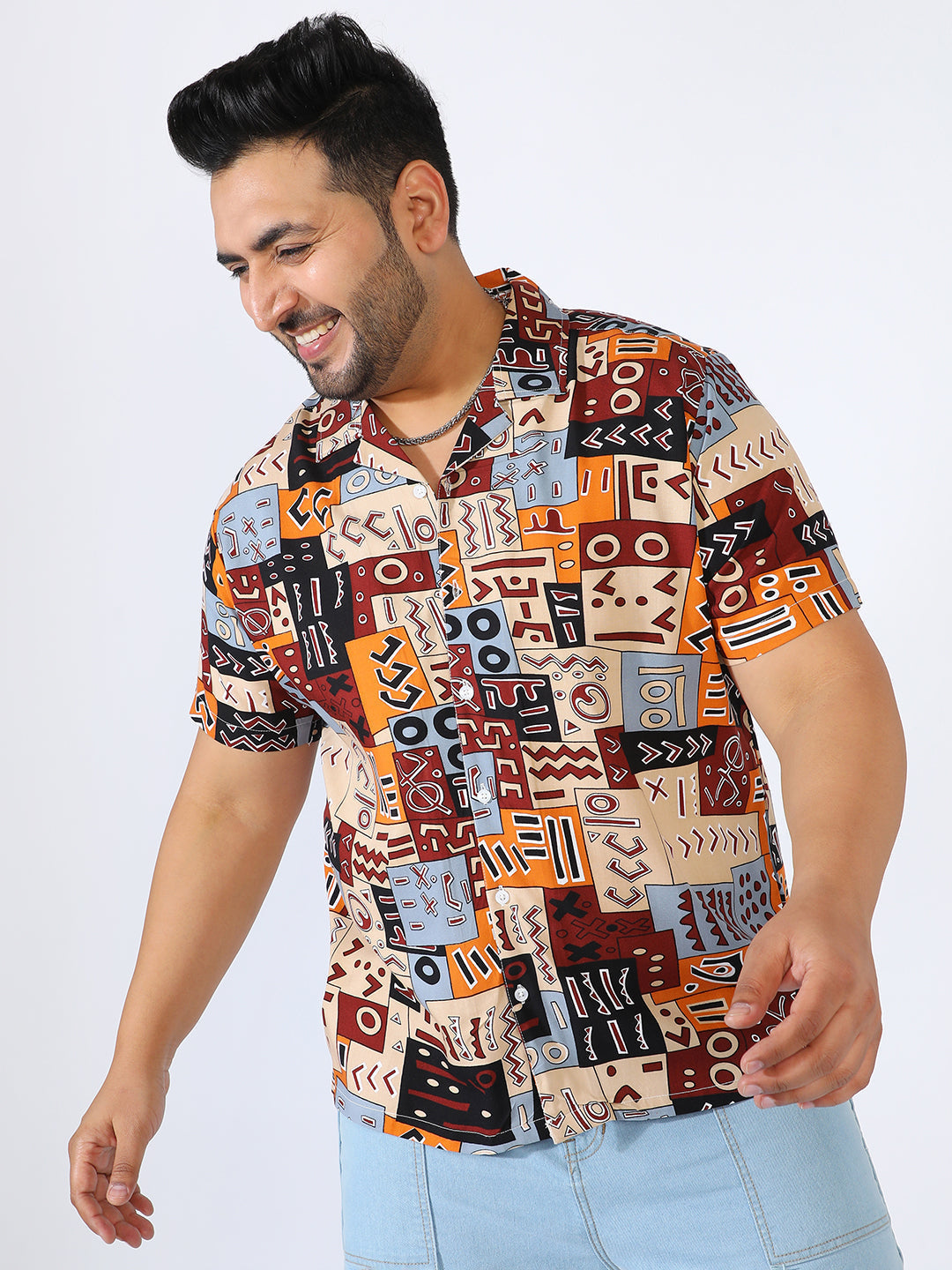 Aztec Print Shirt - Shop authentic Indian Men's Fashion by Instafab Plus