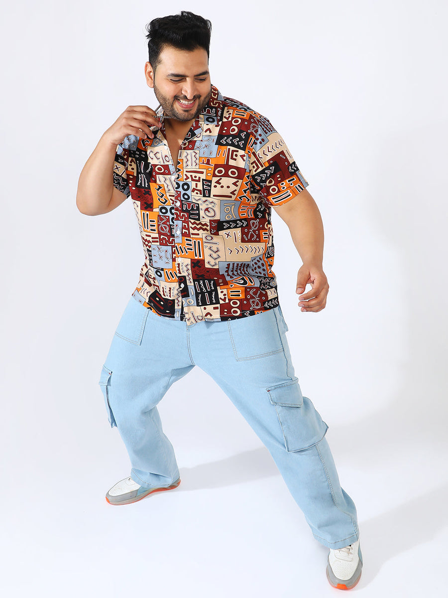 Aztec Print Shirt - Shop authentic Indian Men's Fashion by Instafab Plus