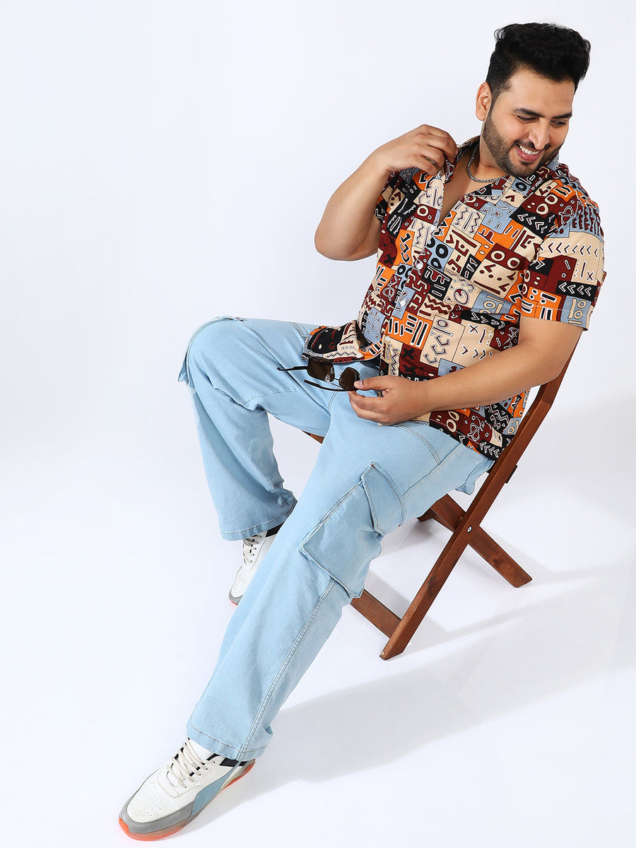 Aztec Print Shirt - Shop authentic Indian Men's Fashion by Instafab Plus