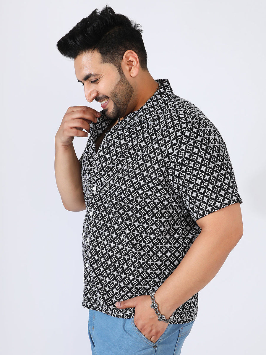 Contrast Embroidered Shirt - Shop authentic Indian Men's Fashion by Instafab Plus