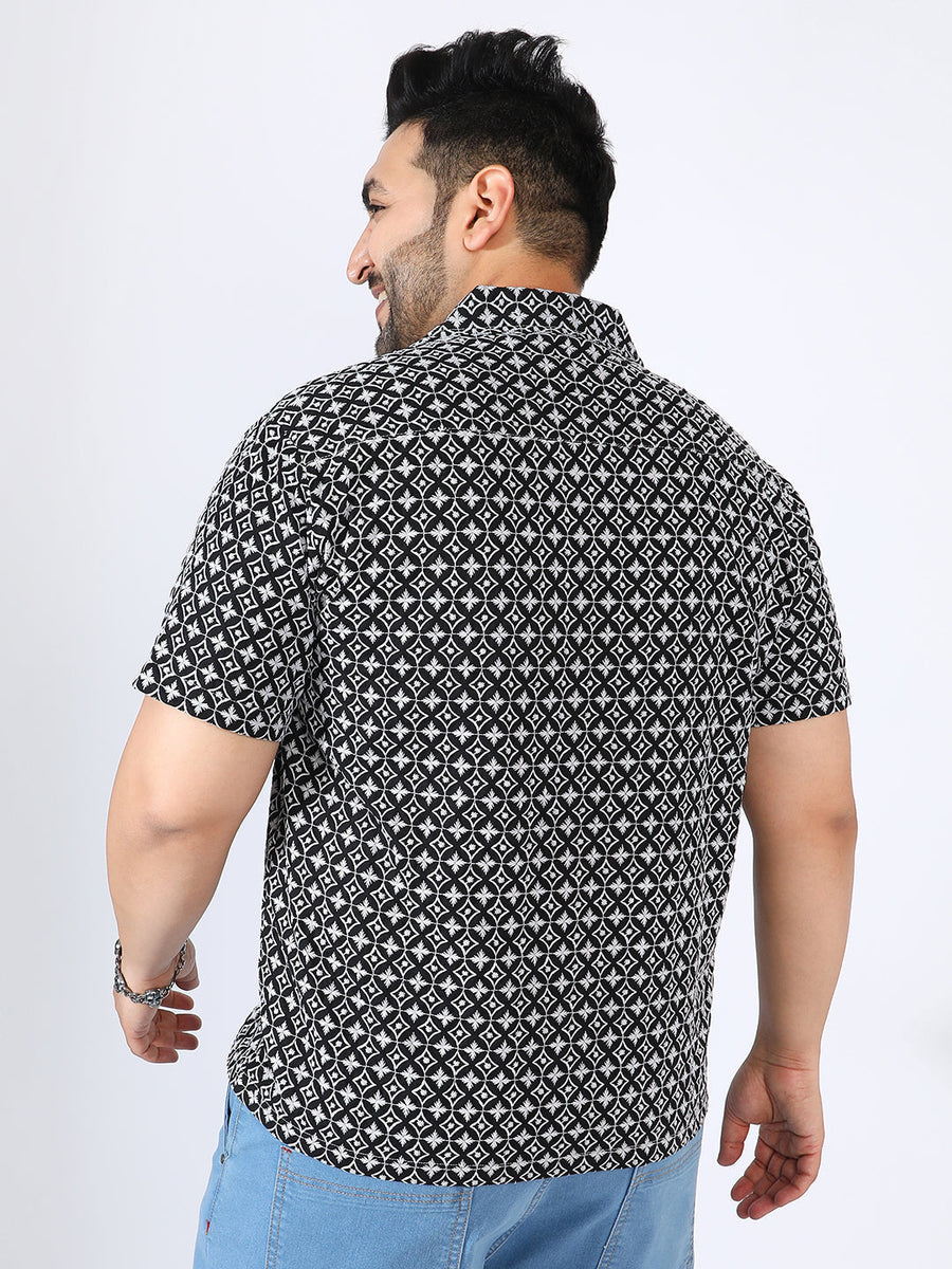 Contrast Embroidered Shirt - Shop authentic Indian Men's Fashion by Instafab Plus