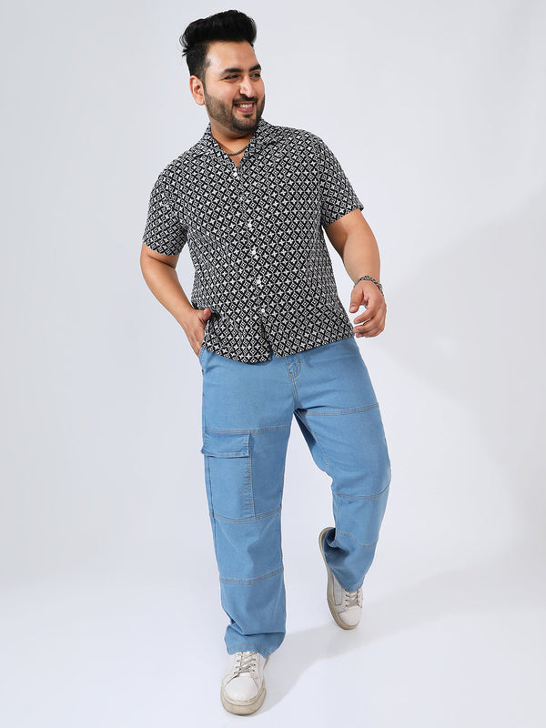 Contrast Embroidered Shirt - Shop authentic Indian Men's Fashion by Instafab Plus