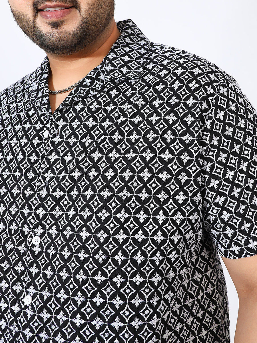 Contrast Embroidered Shirt - Shop authentic Indian Men's Fashion by Instafab Plus