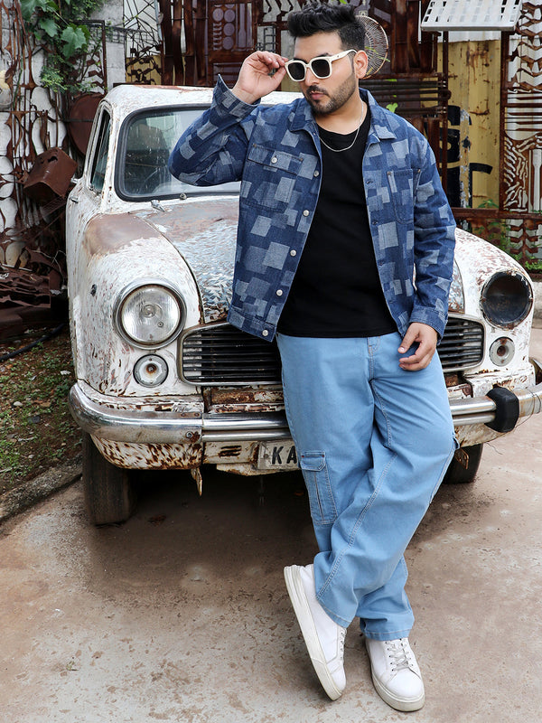 Block Denim Jacket - Shop authentic Indian Men's Fashion by Instafab Plus
