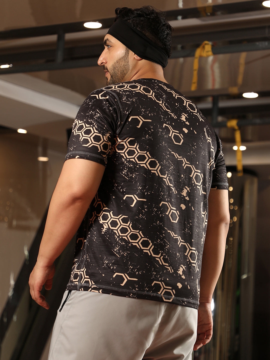 Geometric Activewear T-Shirt Instafab Plus - Shop authentic Indian Men's Fashion by Instafab Plus