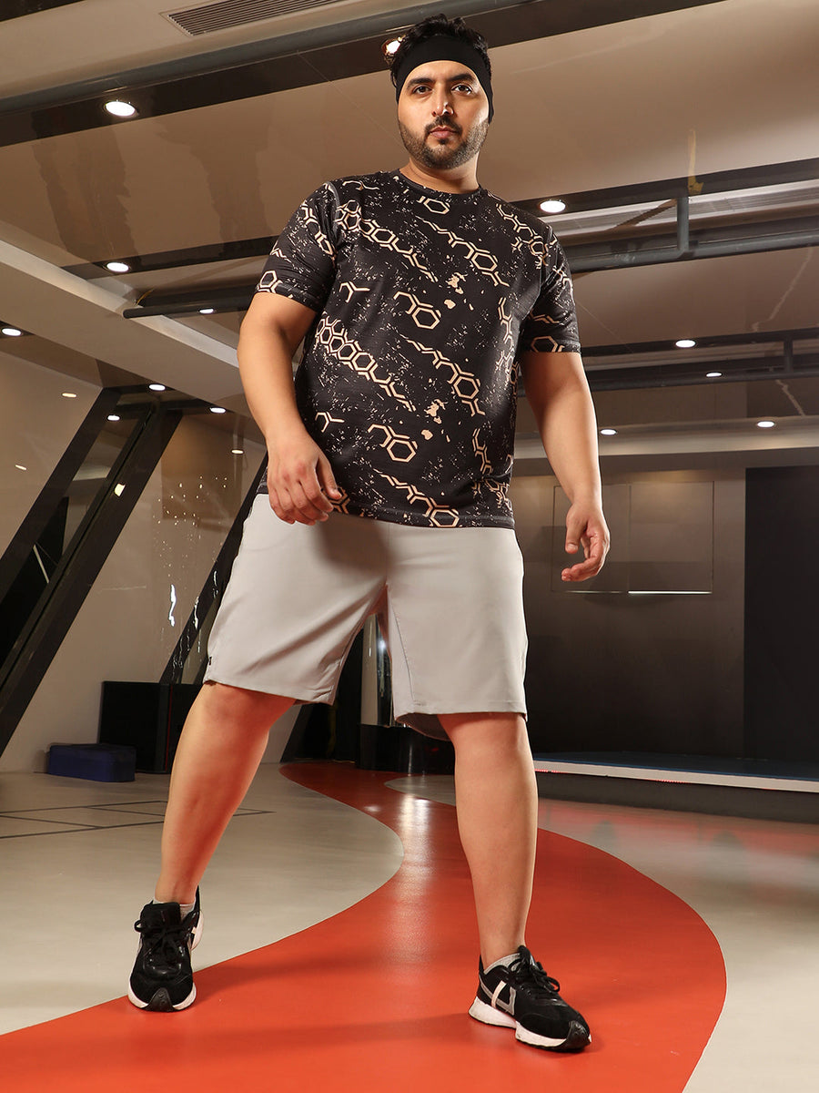 Geometric Activewear T-Shirt Instafab Plus - Shop authentic Indian Men's Fashion by Instafab Plus