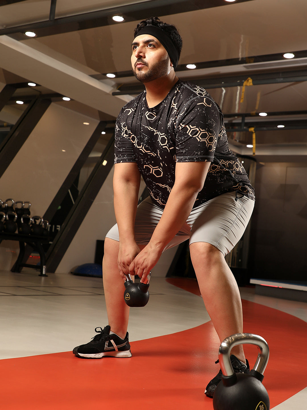 Geometric Activewear T-Shirt Instafab Plus - Shop authentic Indian Men's Fashion by Instafab Plus