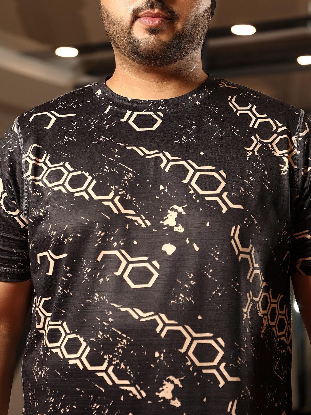 Geometric Activewear T-Shirt Instafab Plus - Shop authentic Indian Men's Fashion by Instafab Plus