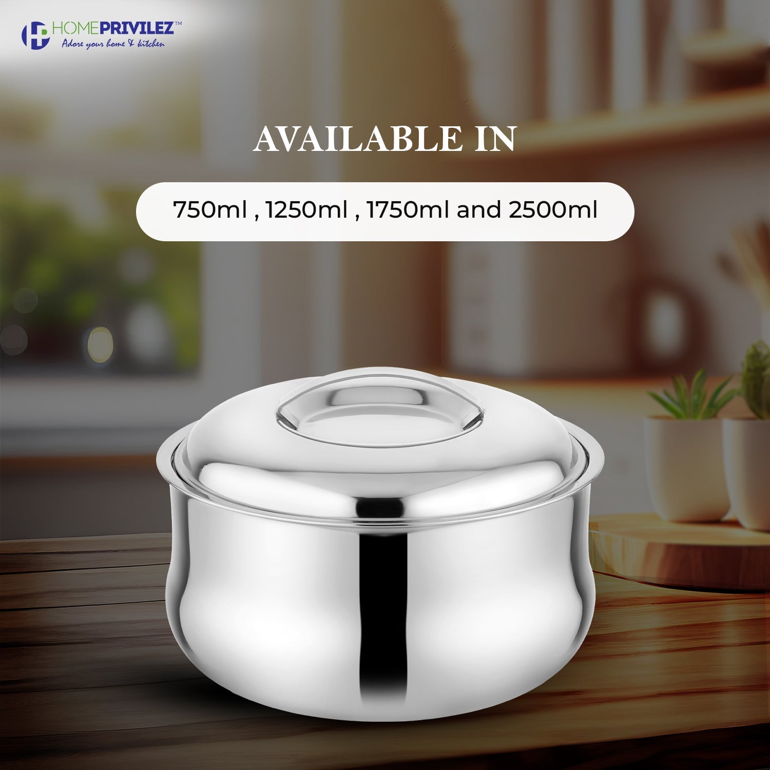 Stella Stainless Steel Casserole (hot pot) - Shop authentic Indian Kitchen by Home Privilez