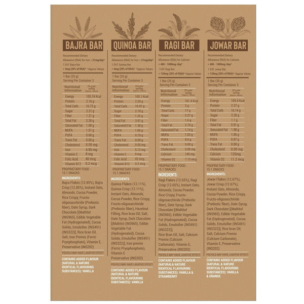 Millet Bars Variety Pack - Shop authentic Indian Food by EAT Anytime