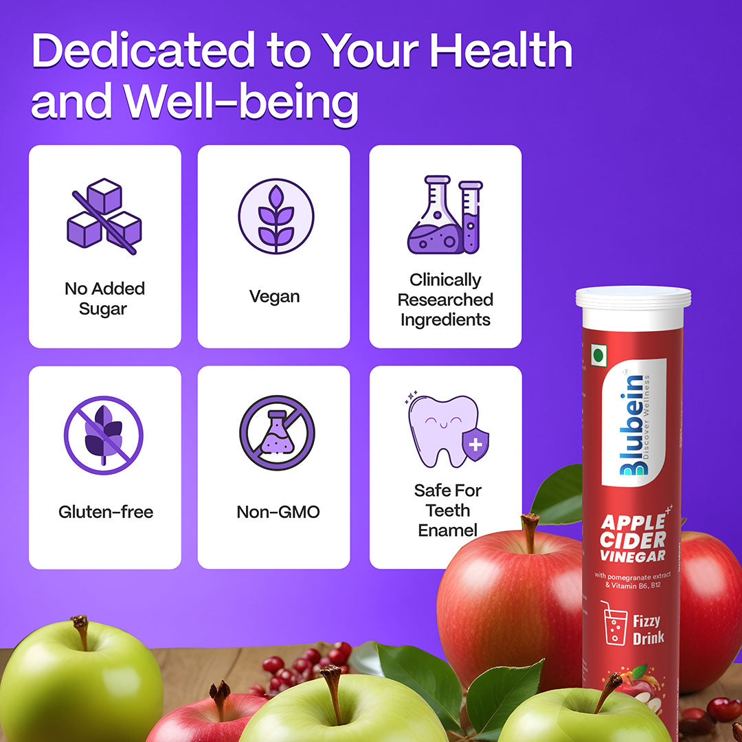 Apple Cider Vinegar for Weight Loss (Vitamin B6 & B12) - Shop authentic Indian Health and Wellness by Blubein