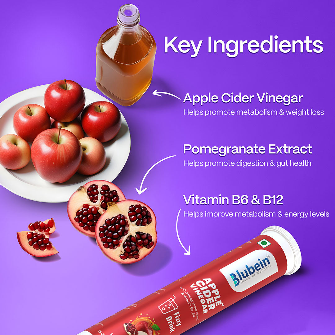 Apple Cider Vinegar for Weight Loss (Vitamin B6 & B12) - Shop authentic Indian Health and Wellness by Blubein