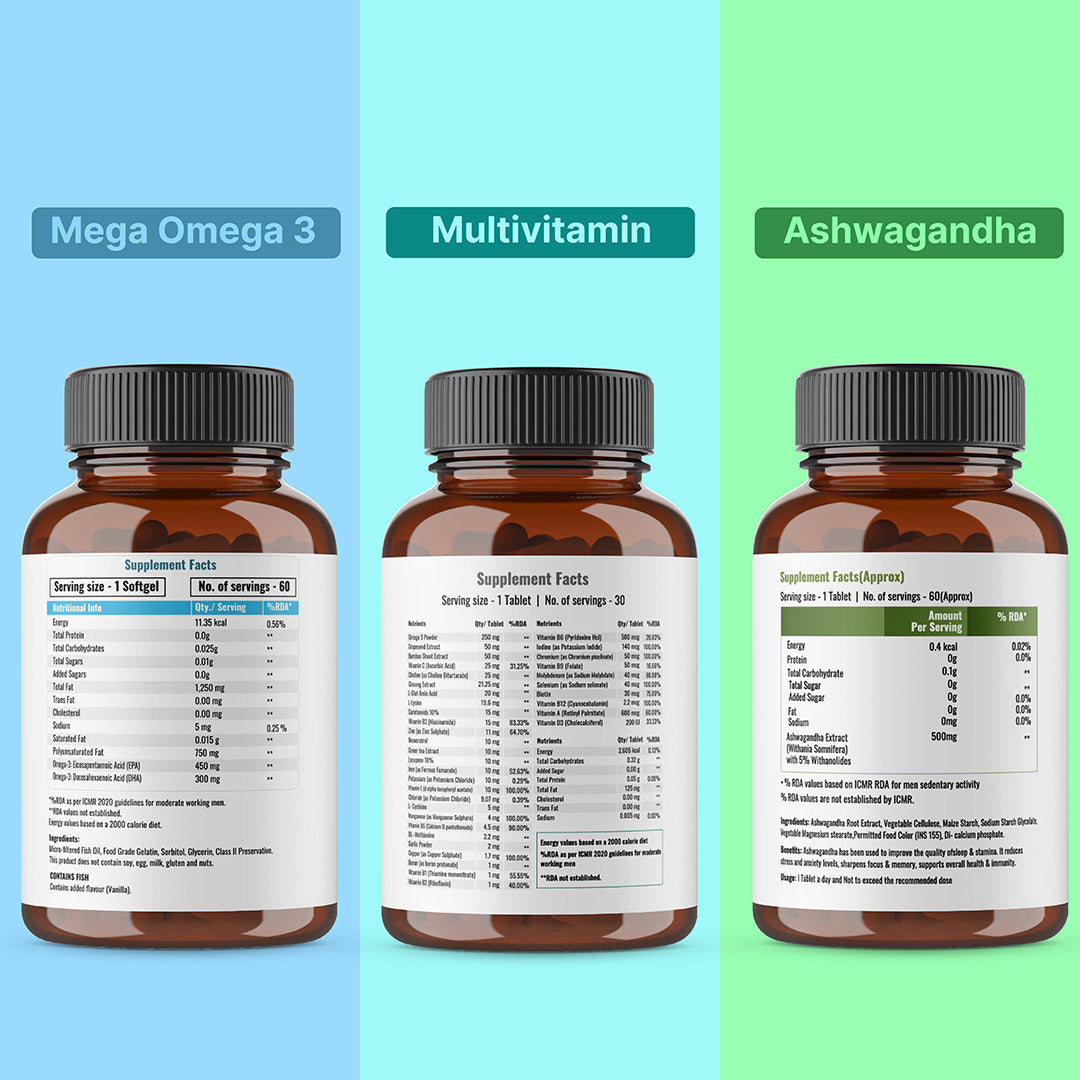 Total Wellness Trio - Shop authentic Indian Health and Wellness by Blubein