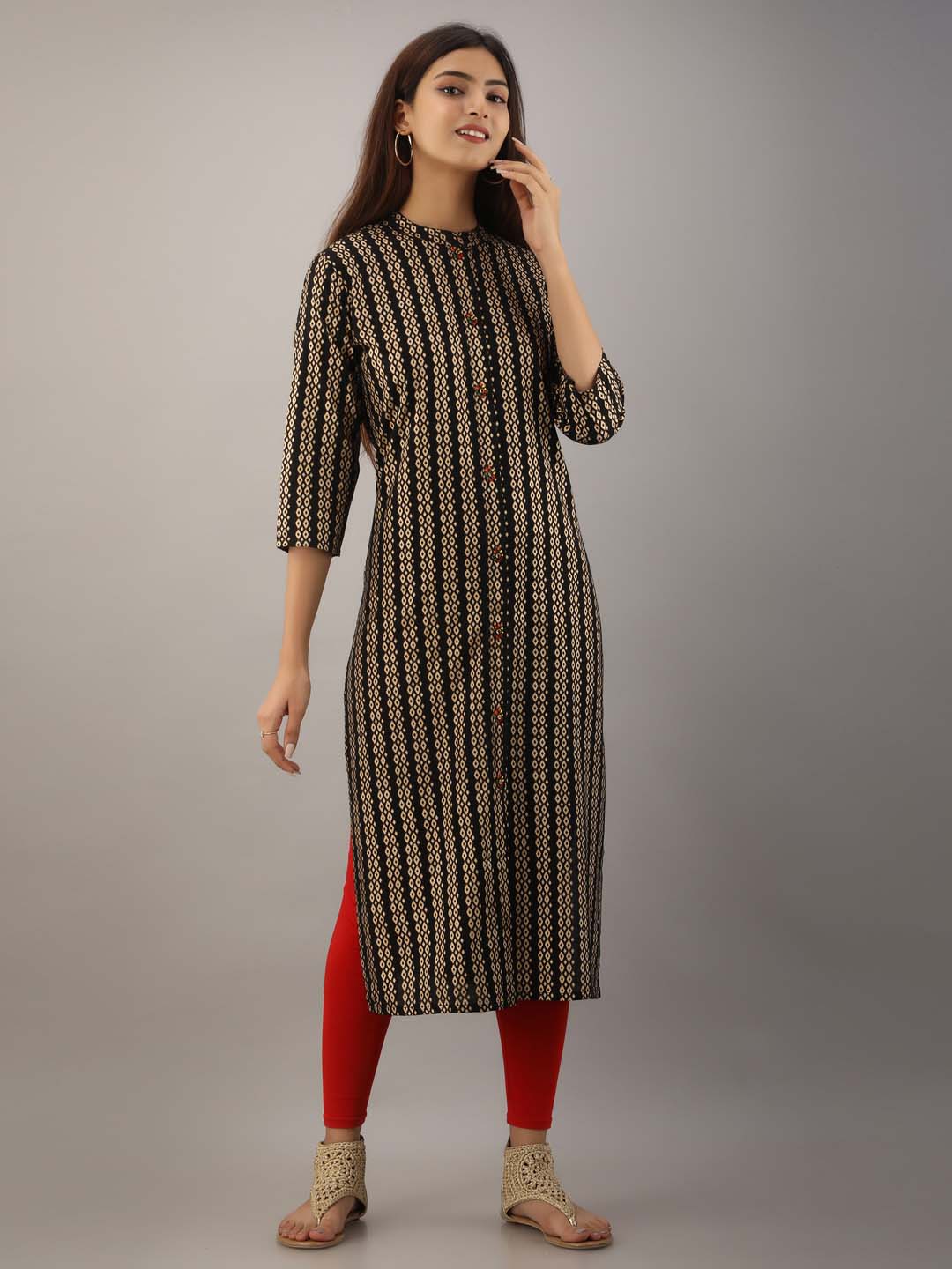 Rayon Slub Straight Women Kurta - Shop authentic Indian Women's Fashion by Nehamta