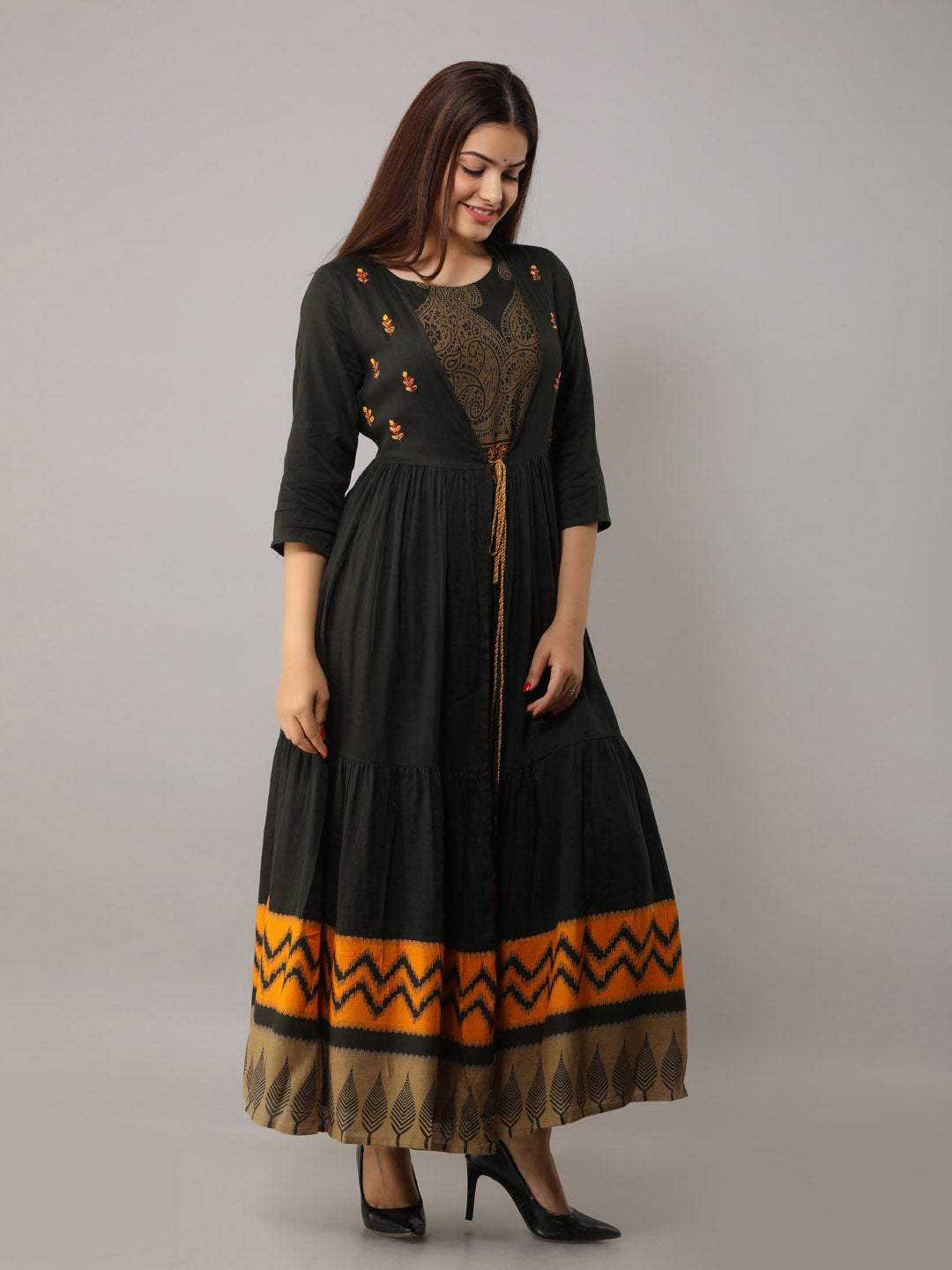 Rayon Anarkali Women's Kurta with Jacket - Shop authentic Indian Women's Fashion by Nehamta