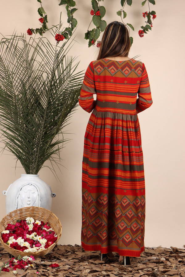 Multi Color Rayon Anarkali Womens Kurta - Shop authentic Indian Women's Fashion by Nehamta