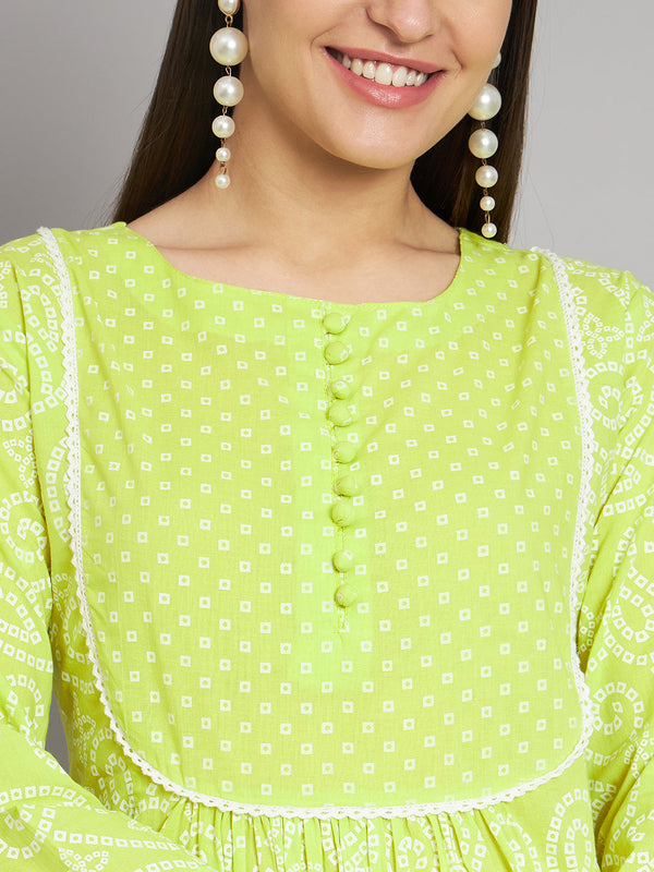 Women's Rayon Lemon A-Line Kurta Pant with Dupatta - Shop authentic Indian Women's Fashion by Nehamta