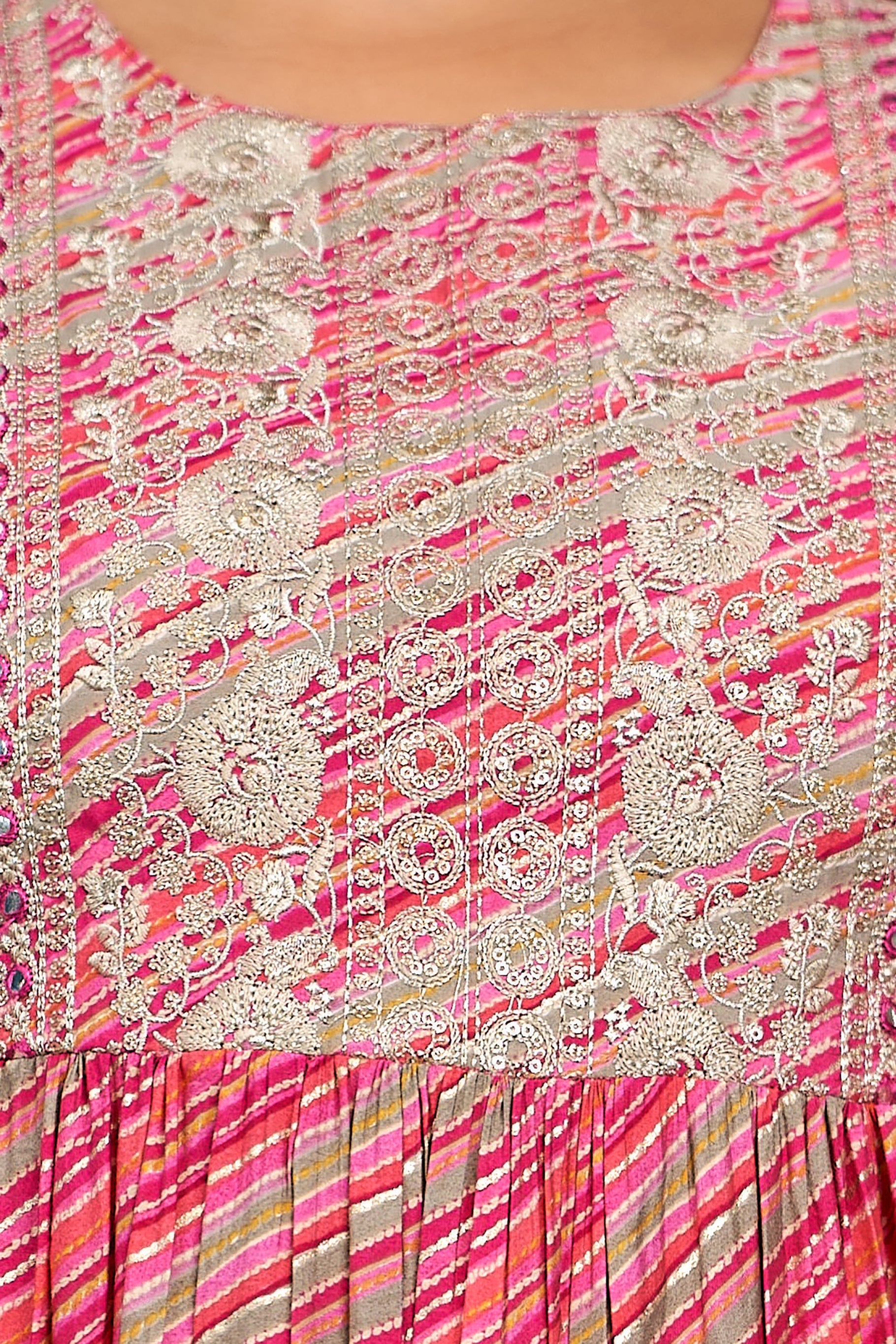 Womens Muslin Pink Nyara Cut A-Line Kurta - Shop authentic Indian Women's Fashion by Nehamta