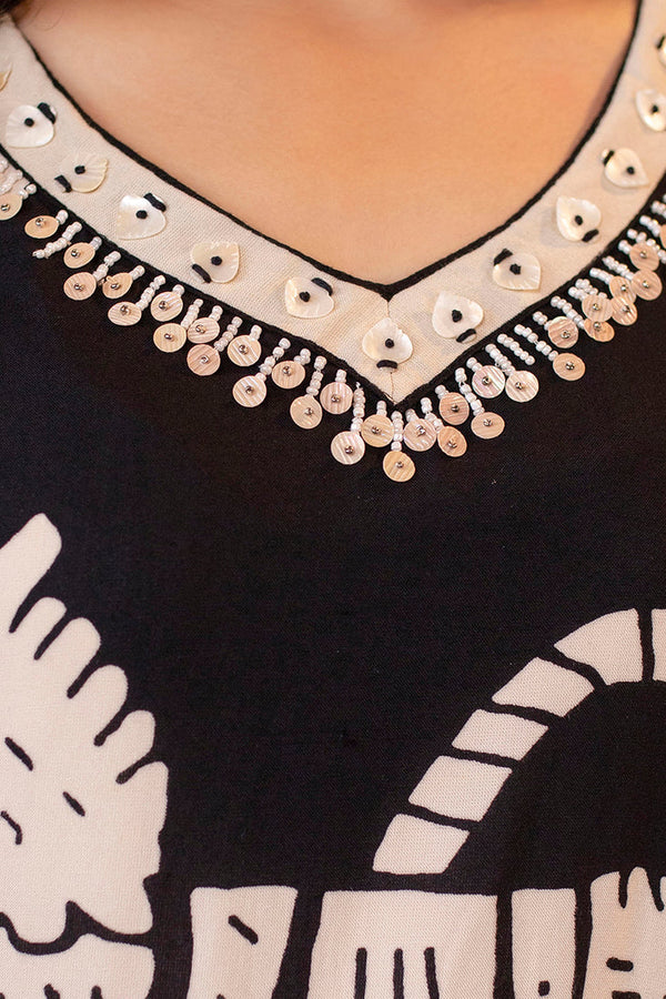 Women's Rayon Black Straight Ethnic Set - Shop authentic Indian Women's Fashion by Nehamta
