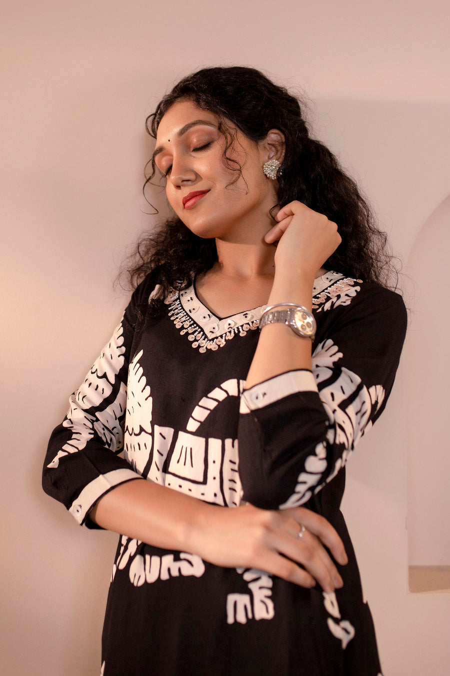 Women's Rayon Black Straight Ethnic Set - Shop authentic Indian Women's Fashion by Nehamta