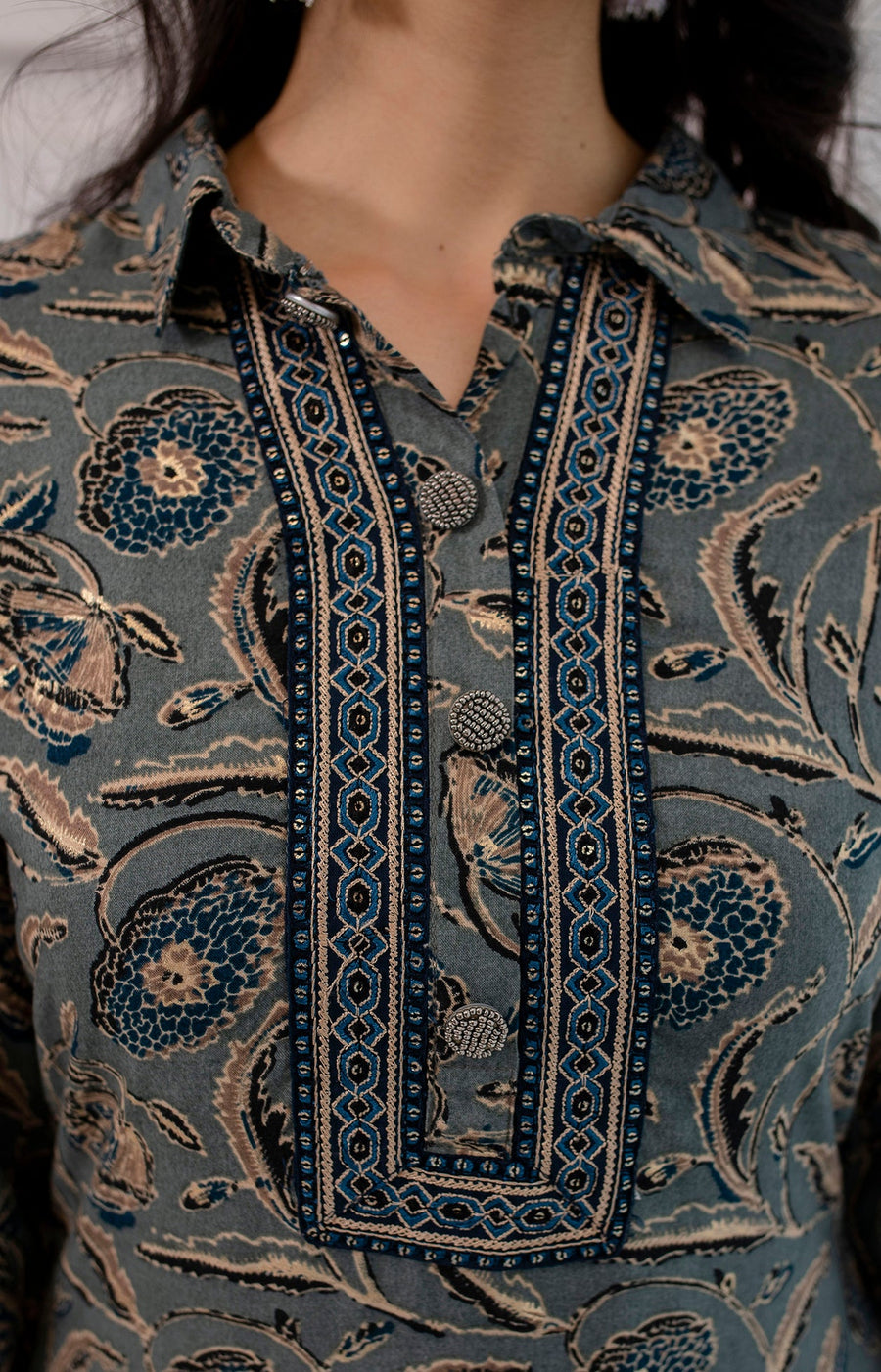 Women's Rayon Grey Straight Kurta & Afghani Salwar Set - Shop authentic Indian Women's Fashion by Nehamta