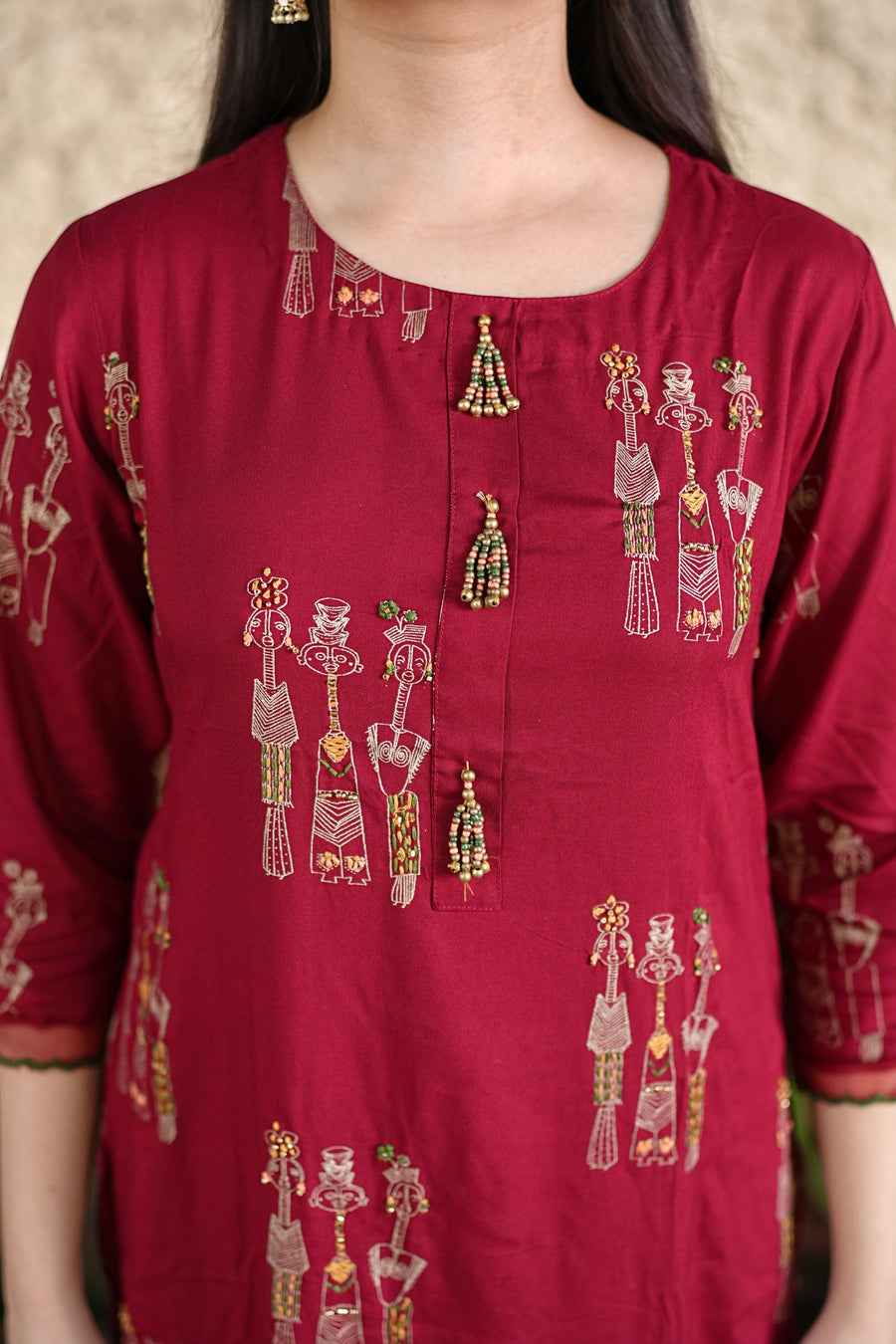 Women's Rayon Red Straight Kurta & Afghani Salwar Set - Shop authentic Indian Women's Fashion by Nehamta