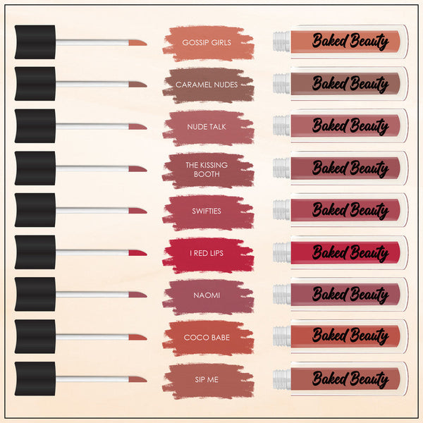 Liquid Matte Lipstick Nude Palette (Pack of 9) - Shop authentic Indian Beauty by Baked Beauty