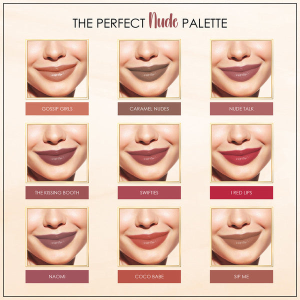 Liquid Matte Lipstick Nude Palette (Pack of 9) - Shop authentic Indian Beauty by Baked Beauty